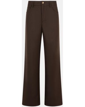 Séfr 'Jiro' Wool Blend Pants - Brown