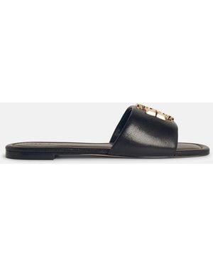 Tory Burch 'Eleanor' Leather Slippers - White