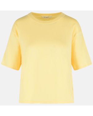 Lisa Yang 'Rubie' Cotton And Lemon Cashmere T-Shirt - Yellow