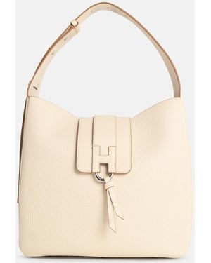 Hogan 'Hobo Trend' Ivory Leather Bag - Natural