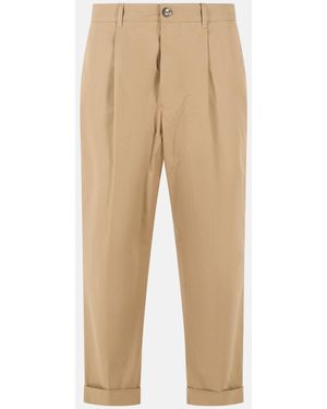 Ami Paris 'Carrot' Cotton Pants - Natural