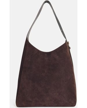 Tory Burch 'Hobo Romy' Dark Suede Bag - Purple