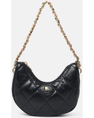 Burberry 'Horseshoe' Leather Bag - Black