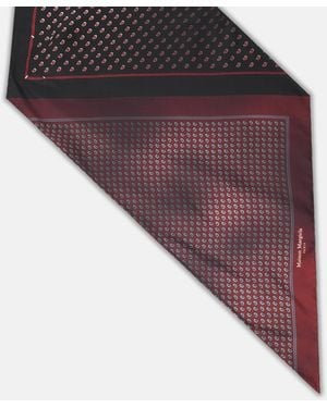Maison Margiela And Burgundy Silk Scarf - Purple