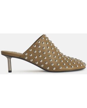 Jil Sander Chimera Leather Mules - Green