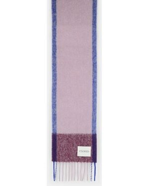 Closed Multicolor Alpaca Blend Scarf - Purple