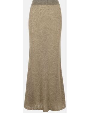Lisa Yang 'kelsy' Long Skirt In Silk Blend - Natural