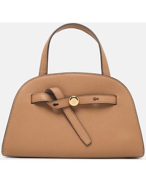 Tory Burch 'Romy' Small Leather Top Case - Natural
