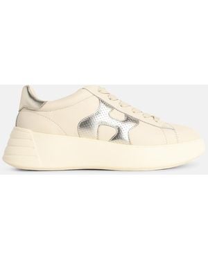 Hogan Rebel' Leather Sneakers - Natural