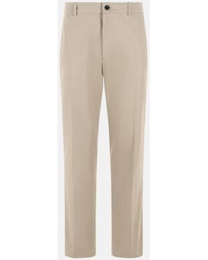 Burberry 'Charlton' Cotton Pants - Natural