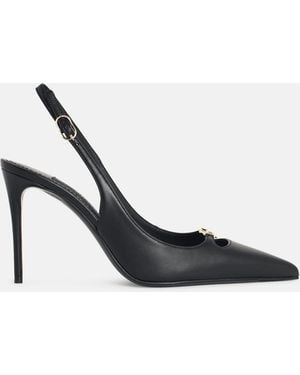 Dolce & Gabbana Leather Slingbacks - White