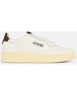 Autry 'Medalist Low' And Leather Sneakers - Natural