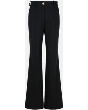 Patou Wool Blend Flare Pants - Black