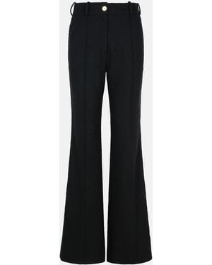 Patou Wool Blend Flare Pants - Black