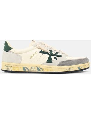 Premiata 'Bskt Clay' Leather Sneakers - White