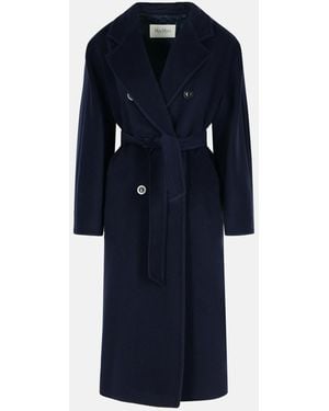 Max Mara 'madame' Virgin Wool And Cashmere Coat - Blue