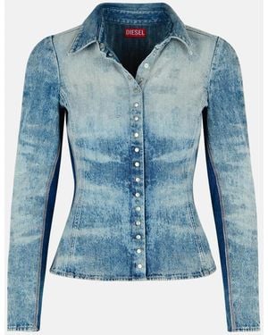 DIESEL 'masly' Cotton Shirt - Blue