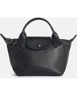 Longchamp Bag With Leather 'xs Le Pliage Xtra' Handle - Black