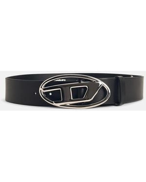 DIESEL 'B-1Dr W' Leather Belt - White