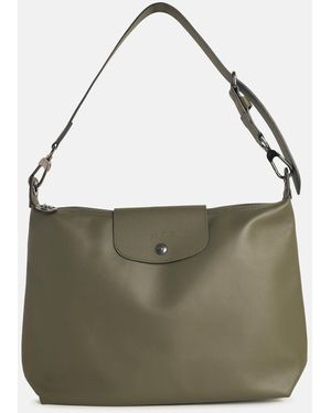 Longchamp 'le Pliage Xtra' M Spruce Leather Hobo Bag - Natural