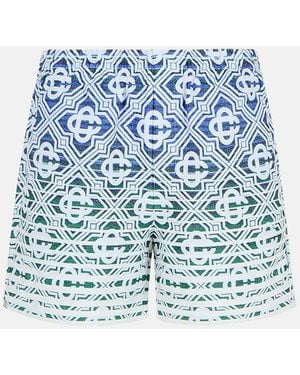 CASABLANCA 'Stripe' Bermuda Shorts - Blue