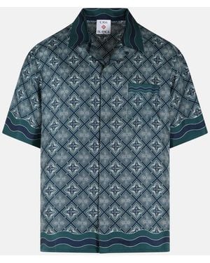 CASABLANCA Camicia 'Radiating Monogram' - Blu