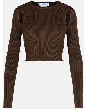 Max Mara Poltava Viscose Blend Sweater in Black | Lyst