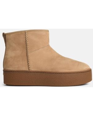 Hogan Suede Ankle Boots - Natural