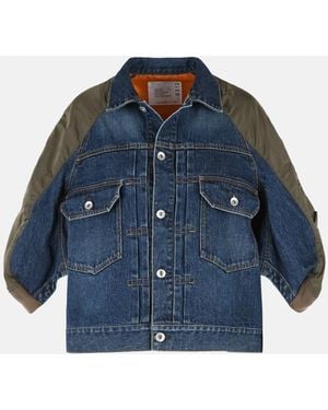 Sacai Cotton Denim Jacket - Blue