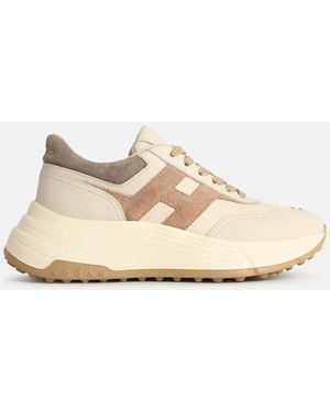 Hogan 'Hi-Fi' Leather Sneakers - Natural