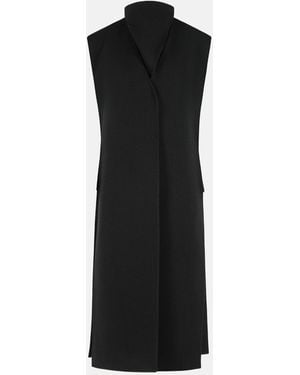Sportmax 'Nigelle' Sleeveless Wool And Cashmere Coat - Black