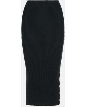 Courreges Merino Wool Blend Skirt - Black
