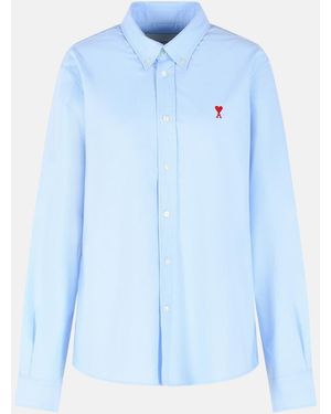 Ami Paris 'Ami De Cœur' Cotton Shirt - Blue