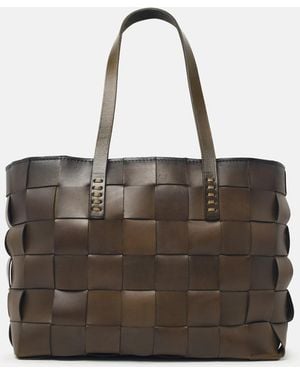 Dragon Diffusion 'Japan Tote' Khaki Leather Bag - Green