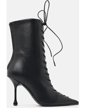 Jimmy Choo 'Scarlett 95' Nappa Leather Ankle Boots - White