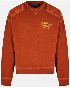 DSquared² 'Cypro' Earthenware Cotton Sweatshirt - Orange