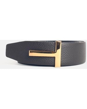 Tom Ford Leather Belt - White