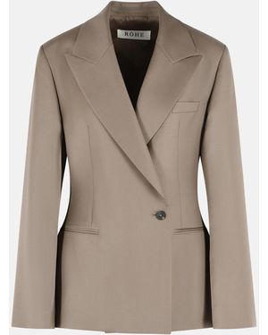 Rohe 'Hourglass' Virgin Wool Blazer - Natural