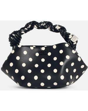 Ganni 'bou' Mini Bag In Leather - Blue