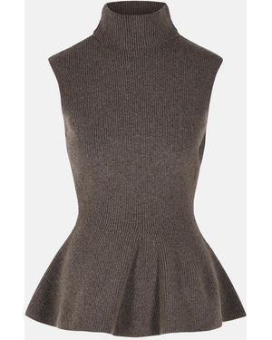 Rohe 'Sculptural' Wool And Cashmere Blend Vest - Brown