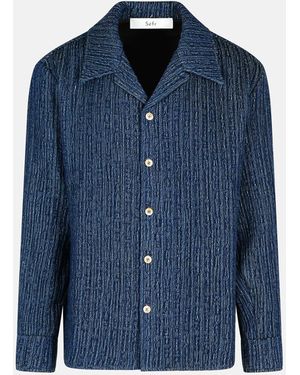 Séfr 'wes' Cotton Shirt - Blue