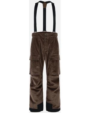 Moncler Corduroy Padded Ski Overalls - White