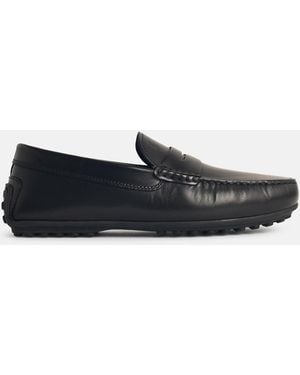 Tod's 'city Gommino' Leather Loafers - White
