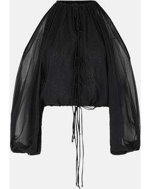 ANDAMANE Silk Blouse - Black
