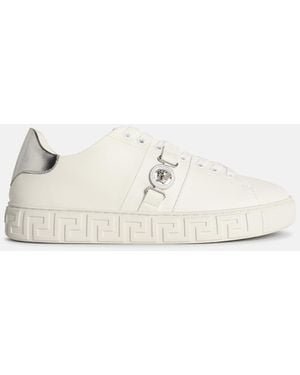 Versace 'Free Bio' Faux Leather Sneakers - Natural