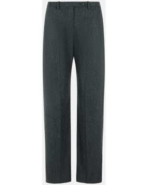 KHAITE Hunter Wool And Cashmere Pants - Gray