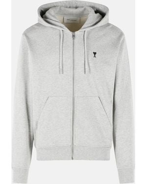 Ami Paris Cotton Sweatshirt - Gray