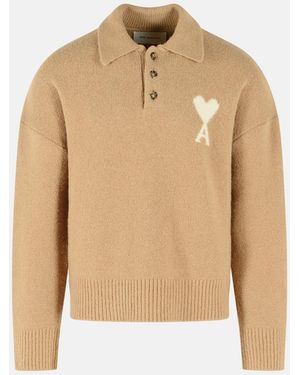 Ami Paris Polo 'Ami De Caur' - Neutro