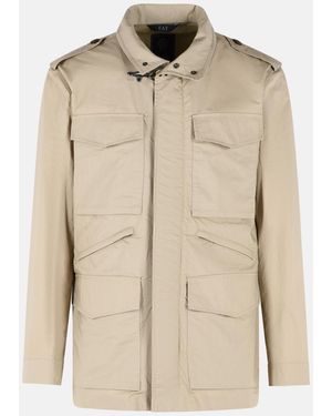Fay 'Field' Cotton Poplin Jacket - Natural