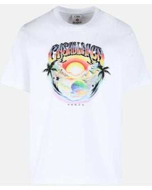 CASABLANCA T-Shirt 'Casa Airspray' - Bianco